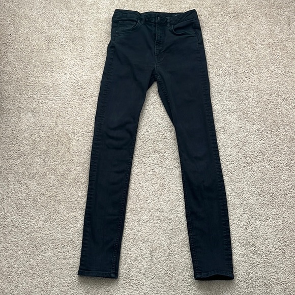 All Saints Denim - All Saints The Stilt High Rise Skinny Black Wash Jeans Size 29